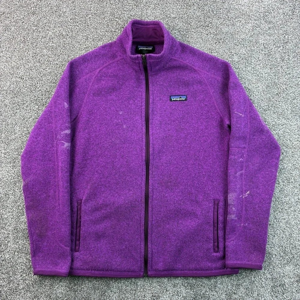 Patagonia Better Sweater Jacket Women's Large Purple Pink Full Zip Fleece 25542